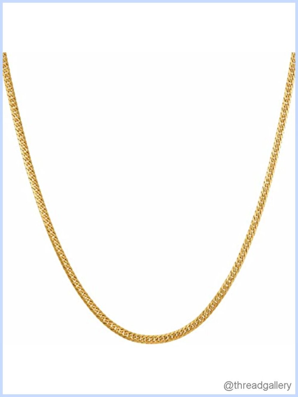 24K Gold Plated Herringbone Chain Necklace 2mm Diamond Cut USA